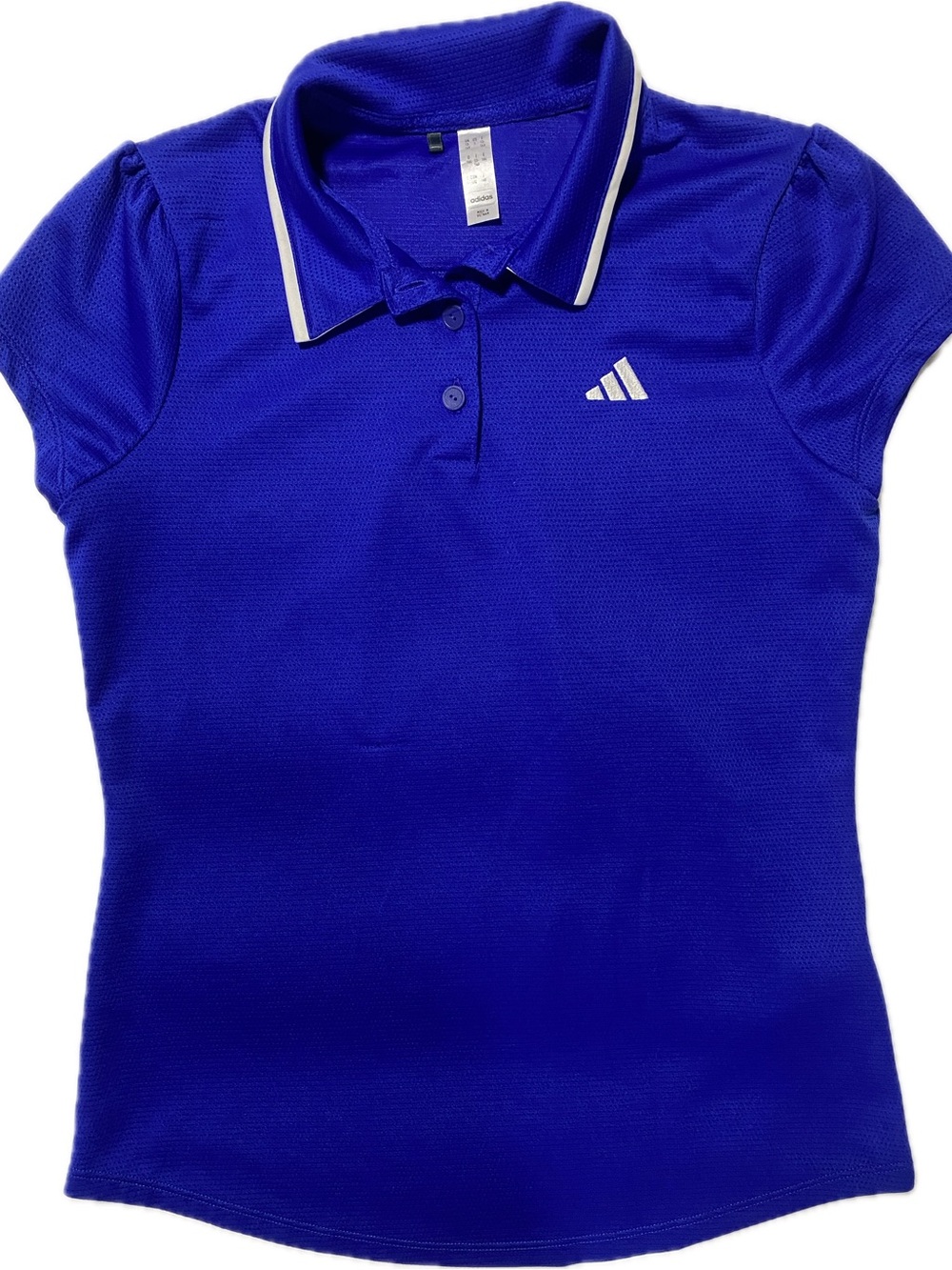 adidas Royal Blue Polo with White Trim